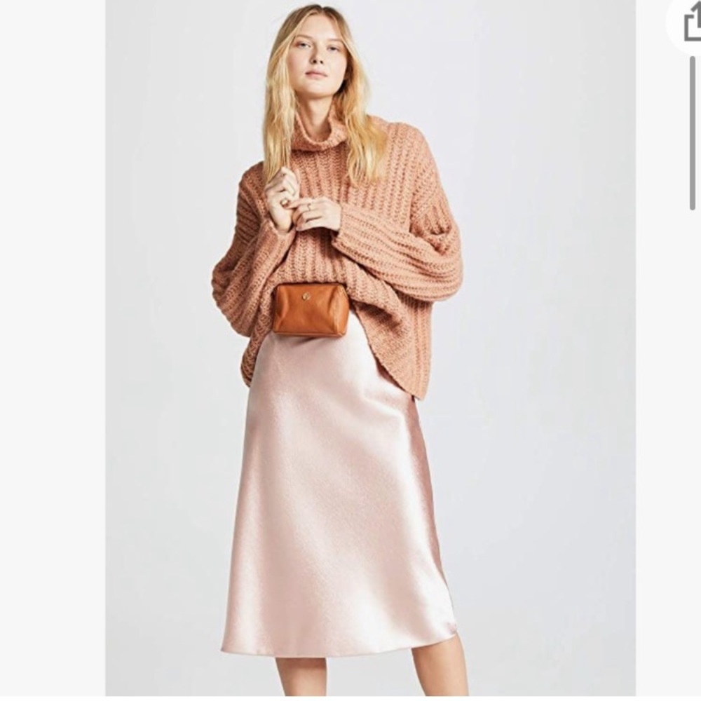 Free People Fuzzy Fox Sweater in Papaya